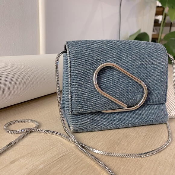 3.1 Phillip Lim Denim Chain Crossbody Bag - Picture 1 of 9